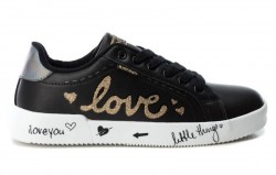 Zapatilla casual Refresh negro letras-2