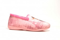 Zapatilla de estar en casa cerrada chica rosa-3