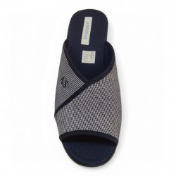 Zapatillas Andinas para casa de verano con licra marino-3