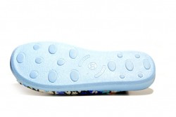 Zapatillas casa abiertas flores picadas cesleste-3