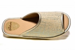 Zapatillas casa abiertas ligeras brillo azul-2