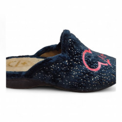Zapatillas casa anatómicas y ortopédicas económicas azul-3