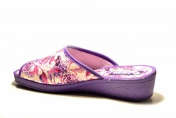 Zapatillas casa Andinas abierta cuña morado-3