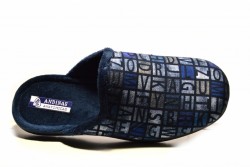 Zapatillas casa Andinas destalonadas letras marino-2