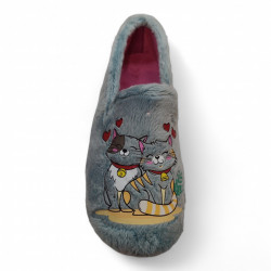 Zapatillas casa cerradas divertidas y económicas gatos