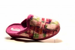 Zapatillas casa destalonadas cuña Andinas magenta-2