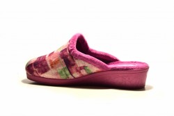 Zapatillas casa destalonadas cuña Andinas magenta-3