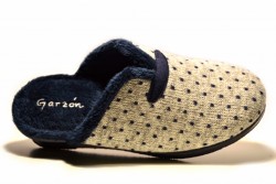 Zapatillas casa destalonadas Garzón cuña marino gris-2