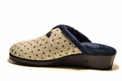 Zapatillas casa destalonadas Garzón cuña marino gris-3
