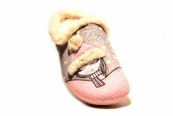 Zapatillas casa Garzón destalonadas gris rosa-1