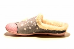 Zapatillas casa Garzón destalonadas gris rosa-3