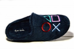 Zapatillas casa Garzón hombre azul-2