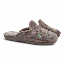 Zapatillas casa I love Paris beige-2
