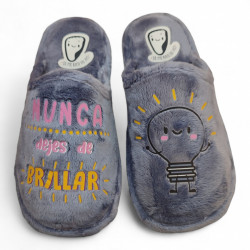 Zapatillas casa juveniles chica 'Nunca dejes de brillar'-2