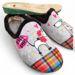 Zapatillas casa plantilla acolchada graciosas perritos-2
