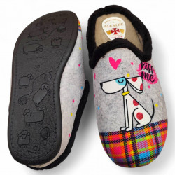 Zapatillas casa plantilla acolchada graciosas perritos-3