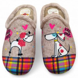 Zapatillas casa plantilla extraíble graciosas perritos-2