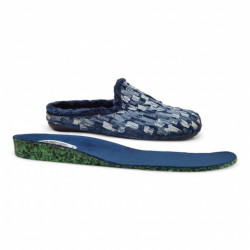 Zapatillas casa plantillas acolchadas extraíbles económicas azul-2