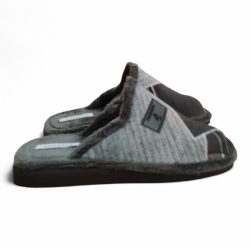 Zapatillas casa premium andinas gris-2
