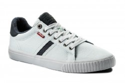 Zapatillas casuales Levi´s lona blanco-1