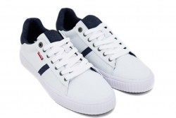 Zapatillas casuales Levi´s lona blanco-3