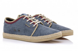 Zapatillas casuales Mustang 84160 lona marino-1