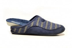 Zapatillas cerradas Garzón mujer azul y plata-3