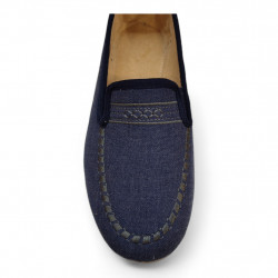 Zapatillas clásicas verano tela suave azul marino-2