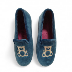 Zapatillas de casa cerradas para señora con osito muy económicas hechas en España-3