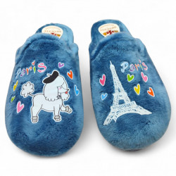 Zapatillas de casa de mujer juveniles económicas torre Eiffel-1