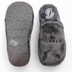 Zapatillas de casa divertidas para hombre Borracho pero buen muchacho-3