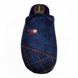 Zapatillas de casa hombre otoño e invierno azul marino-2