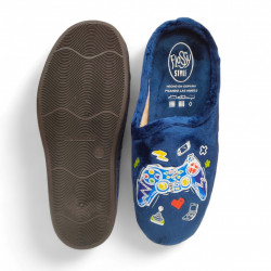 Zapatillas divertidas de chico con mando Play plantilla viscoelástica-2