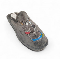 Zapatillas divertidas para casa en gris baratas-2