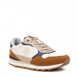 Zapatillas hombre combinadas marrón beige Refresh-2