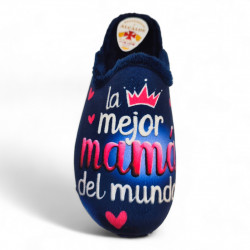 Zapatillas 'la Mejor Mama del Mundo' azul marino-3