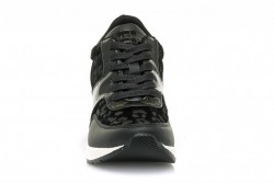 Zapatillas María Mare leopardo con cuña negro-2