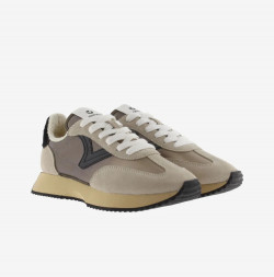 Zapatillas modernas Victoria borreguillo beige -1
