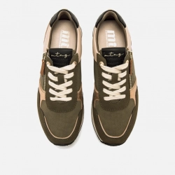 Zapatillas Mustang kaky con cremallera lateral-2