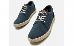 Zapatillas Mustang lona suela esparto azul -2