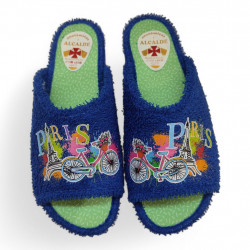 Zapatillas para casa abiertas de mujer Bicicleta Paris-2