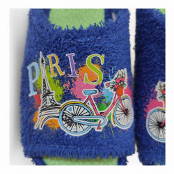 Zapatillas para casa abiertas de mujer Bicicleta Paris-3