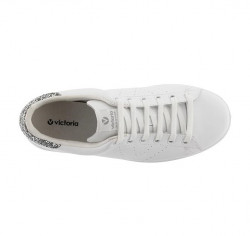 Zapatillas Victoria Blanco y Glitter antracita piel-3