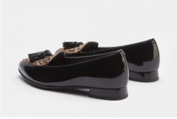 Zapato borlas Pitillos piel negro leopardo-3
