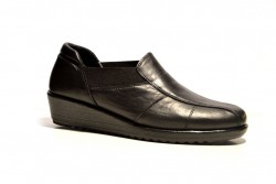 Zapato cerrado elástico 48 horas piel negro-1