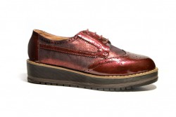 Zapato cordones Boogie plataforma burdeos-1