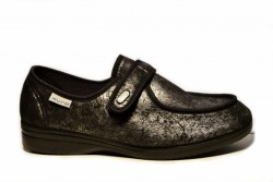 Zapato licra y velcro Muro negro-1