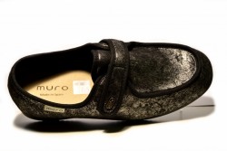 Zapato licra y velcro Muro negro-2