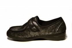 Zapato licra y velcro Muro negro-3