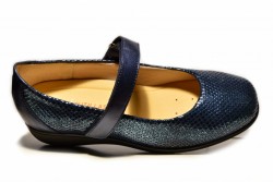 Zapato mercedes Doctor Cutillas licra piel azul pacifico-2